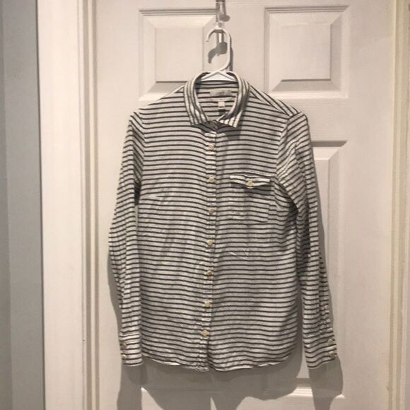 J.Crew BOY fit striped button down SZ 4 - Picture 1 of 7